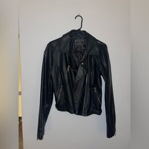 GUESS VEGAN LEATHER JACKET